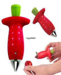 Sublimation Tools Strawberry Hullers Metal Plastic Fruit Leaf Removers Tomato Stalks Strawberry Knife Stem Remover Gadget Kitchen 3711856