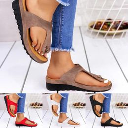 Slippers Women Summer Open Toe Beach Sandals Casual Anti-Slip Wedges For 2023 Arch Support Flip-Flops