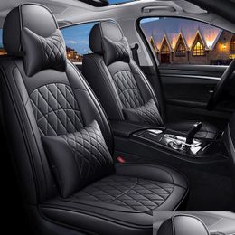 Car Seat Covers High Quality Special Leather Ers For Jaguar All Models Xf Xe Xj F-Pace F Firm Softfaux Leatherette Motive Vehicle Cu Dhmjl