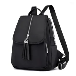 School Bags Backpack 2023 Women Hiking Black Waterproof Oxford Cloth Fashion Casual Cute Light Girl