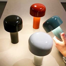 s Dropship Mushroom Table Lamp USB Charging Portable Wireless Touch Italian Desktop Decoration Bedroom Night Light Gift HKD230628