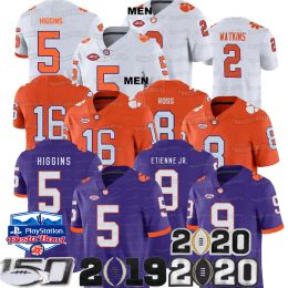 NCAA LSU Clemson Tigers Trevor Lawrence Tee Higgins Justyn Ross Sammy Watkins Deshaun Watson Etienne JR. Limited 150TH Football Jerseys