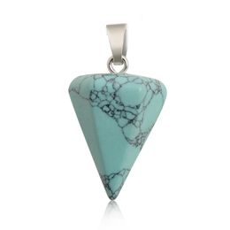 Wholesale Hexagon Natural Healing Amethyst Quartz Stone Fashion Charm Gemstone Pendant for Women Men Jewelry Making