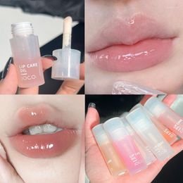 Lip Gloss Transparent Oil Glass Lasting Non-sticky Moisturising Hydrating Tint Plumper Care Serum Big Brush Head