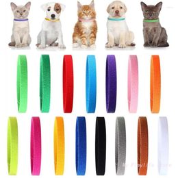 Dog Collars 12 Pcs/ 15Pcs Puppy Born Pets Identify Adjustable Small Pet Kitten Necklace Whelping