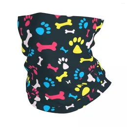 Scarves Cool Pet With Dog Prints Bones Bandana Neck Gaiter Printed Balaclavas Face Scarf Warm Headband Running Men Adult Washable