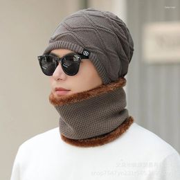 Berets Cycling Wind-proof Cap Women's Knitted Pullover Bib Two-piece Cold-proof Winter Warm Ear Protection Men's Hat
