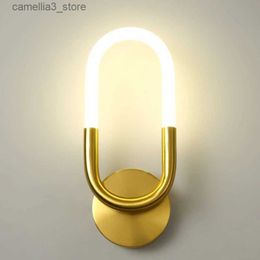 Wall Lamps Nordic Light Luxury Led Round Wall Lamp Bedside Sconce Living Room Corridor Aisle Wall Lamps Dressing Table Mirror Light Fixture Q231127