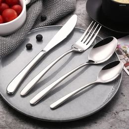 Flatware Sets Silverware Set Stainless Steel Cutlery Knife Fork Spoon Mirror Polished Dishwasher Safe For Home