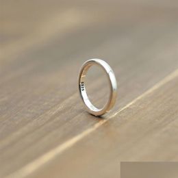 Band Rings S925 Sterling Sier Ring Personalised Classic Fashion Style Simple Smooth Couple Jewellery To Send Lover Gift2646 Drop Delive Dhinc