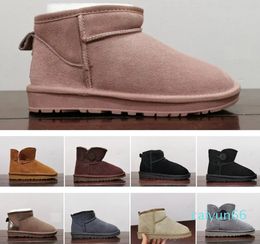 Australian Women Boot Goat Brown Khaki Grey Driftwood Chestnut Winter Buckle Fur Short Sheepskin Wool warm windtight