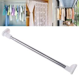 Poles Telescopic Rods Shower Curtain Poles Clothing Rod Adjustable No Drill Curtain Tension Rod Room Divider for Outdoor Living Room