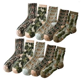 Sports Socks 10Pair Jacquard Crew Thick Embroidery Decorative Trouser Casual Soft Women For Home Party Bedroom Basketball Girl