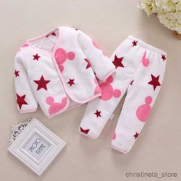 Clothing Sets Baby Clothes Baby Autumn Clothes Female Male Coral Two-piece Newborn Clothes Warm Spring and Winter Sets R231127