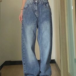 Women's Jeans Jeans Women Vintage 90S Baggy Straight Denim Trousers Y2k High Waist Loose Wide Leg Casual Long Pants Clothing Female Streetwear 230427