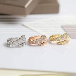 serpentine ring size 8 wrapped snake bone rings 18K gold plated rings 3 colours silver o circle ring for party punk Jewellery set gift 1