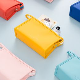 Solid Colour cosmetic bag fashion briefcase wash bag hand cosmetic bag large capacity portable storage bag factory wholesale CCJ3014