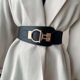 Belts Women's Match Waist Seal Simple Metal Buckle Belt Girl Dress Denim Pants Elastic Women Luxury Designer