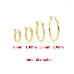 Hoop Earrings Large Round Earring With Gold Silver Plated Real 925 Sterling Fine Hoops For Women Circle Wedding