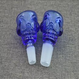 Glass Pipes Smoking Manufacture Hand-blown hookah Colourful Skeleton Ghost Head Bubble Head