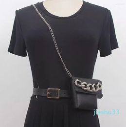 Belts Women's Runway Fashion Leather Bag Chain Cummerbunds Female Dress Corsets Waistband Decoration Wide Belt