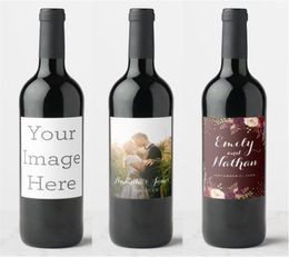 20 Pieces Customized Personalized Birthday Anniversary Wedding Wine Bottle Labels Adhesive Not Waterproof 2206133860120