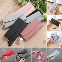 Wallets Leather Women's Long Zipper Coin Purse Trendy Heart Shape Pendant Multi Function Wallet Female Money Holder