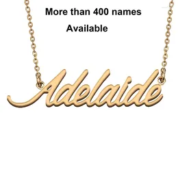 Chains Cursive Initial Letters Name Necklace For Adelaide Birthday Party Christmas Year Graduation Wedding Valentine Day Gift