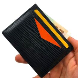 Genuine COW Leather Credit Card Holder Wallet Business Black Men Bank ID Card Case 2020 Slim Cards Holders Coin Purse Pouch Pocket248e