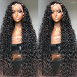 Hd Lace Frontal Wig Glueless 30 Inch Front Human Hair Transparent Curly