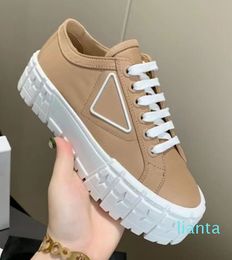 Casual Shoes Brand Wheel Trainers Luxury Canvas Sneaker Fashion Platform Solid Heighten Shoe With Box