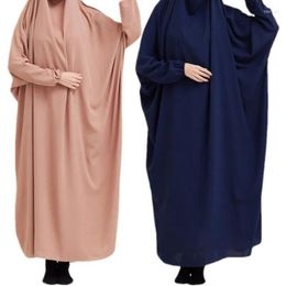 Ethnic Clothing Ramadan Eid Abaya Dubai Turkey Islamic Arab Women Prayer Garment Muslim Loose Dress Middle East Hooded Djellaba Kaftan