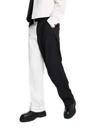 Men's Pants 2023 Men Women Clothing Fashion Original Niche Straight Black White Contrast Casual Trousers Plus Size Costumes 27-46