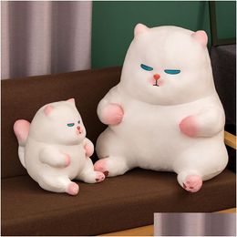 Other Home Decor Soft Down Cotton Cute Ugly Vivivat Sitting Cat Plush Toy Doll Slee Backrest Cushion Pillow Drop Delivery Garden Dhwwh