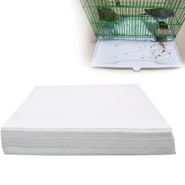 Litter 100pcs Bird Parrot Cage Liner Papers Disposable Absorbent High Toughness Cages Cushion for Bird Cage Supplies