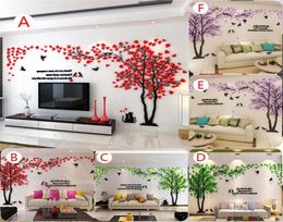 Acrylic Wallpaper Wall Decal 12M 3 Colour Bird 3D Tree TV Background Mural Home Decor Stickers Fashion Art3523759