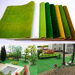Decorative Flowers Artificial Lawn Landscape Grass Mat For Architectural Scenery Material DIY Fake Simulation Velvet Paper