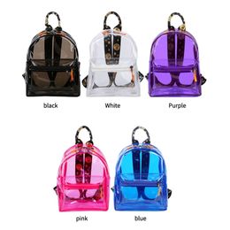 School Bags Women's Backpack Transparent PVC Bag Female Fashion Bookbag College Students School Bags Large Capacity Dackpack 230426