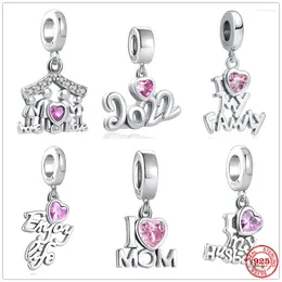 Loose Gemstones 925 Sterling Silver 2023 Enjoy Life I Love Family Dangle Charm Bead For Women Fit Original Bracelet Pendant DIY Jewellery