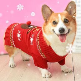 Sweaters Welsh Corgi Dog Clothes Winter Dog Sweater Christmas Pet Coat Outfit Garment Cat Chihuahua Puppy Clothing Xmas Dog Costume Xxs