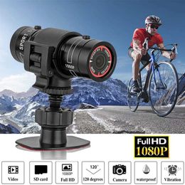 Other Electronics 2022 Bicycle Sports Camera Mountain Bike Motorcycle Helmet Action Mini Camera DV F9 Camcorder Full 1080p HD Car Video Recorder J230427