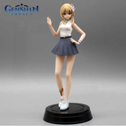 Anime Manga 19cm Version Q Genshin Impact Game Lead Ying Adorable Pvc Garage Kit Anime Character Christmas Gifts For Friends Girls Beauty Z0427