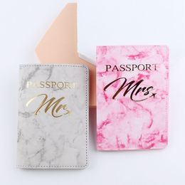 Pink Couple Passport Cover Tie-Dye Colour Passport Protector Passport Clip PU Travel Document Bag Passport Holder travel