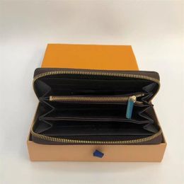 Single zipper WALLET the most stylish way to carry around money cards and coins men leather purse card holder long business wome2030