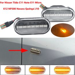 One Set Led Dynamic Side Marker Turn Signal Light For Nissan Cube Z11 Camiones D40 Frontier D40 Fairlady Z33 Terrano III Qashqai/Dualis J10