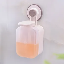 Liquid Soap Dispenser Wall Mounted Manual Foaming Handwashing Fluid Suction Cup Pump Kitchen Dispensers
