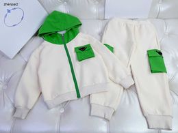Luxury Autumn boy tracksuit Contrast colored hat design kids designer clothes Size 100-160 baby coat and pants Nov25