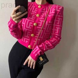 Women's Suits & Blazers designer B128 s 2022SS Elegant Wear occasions Vintage New High Quality Shoulder Pads Knitted Cardigan Female Chic Casual Sweater Coat LVK1