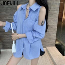 Women's Blouses Vintage Off Shoulder Shirt Loose Fitting Mid Length Niche Design Tops Summer French Style Thin Top Korean Casual