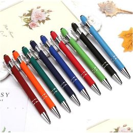 Ballpoint Pens Wholesale Metal Stylus Pen Personalised Custom Advertising Promotional Drop Delivery Office School Business Industrial Otjll